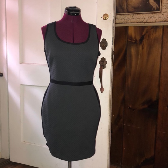 SOLD ON MERC Petite Banana Republic Gray & black bodycon dress - Picture 3 of 9